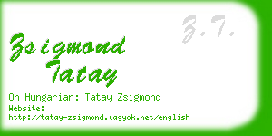 zsigmond tatay business card